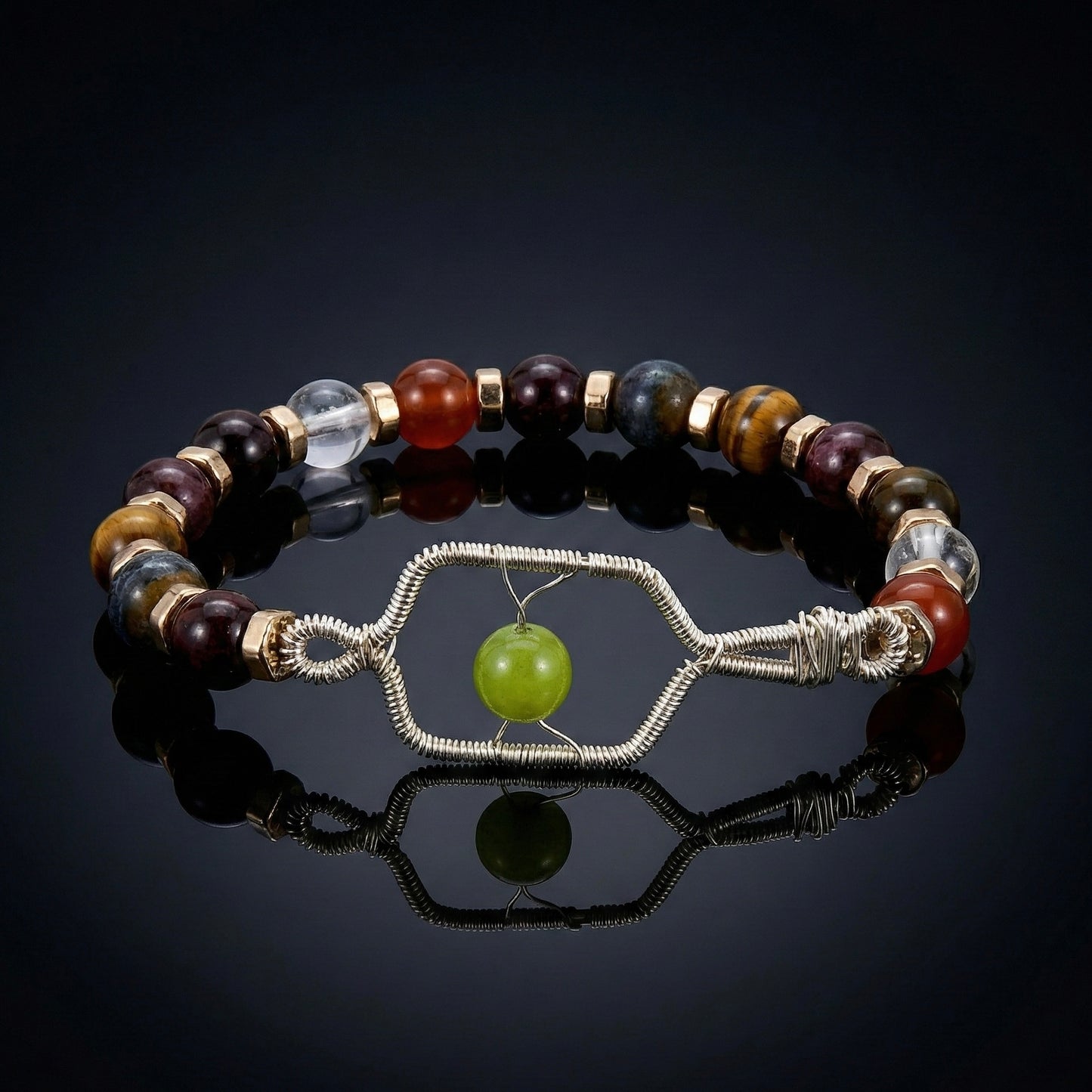 Pickleball Handmade Charm and Beads Bracelet