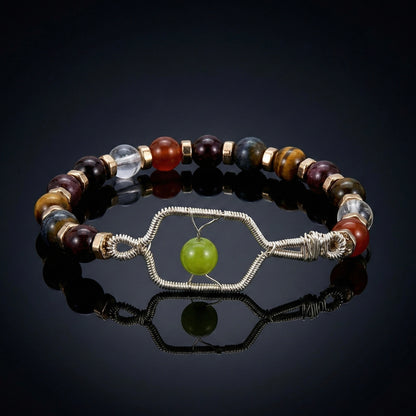 Pickleball Handmade Charm and Beads Bracelet