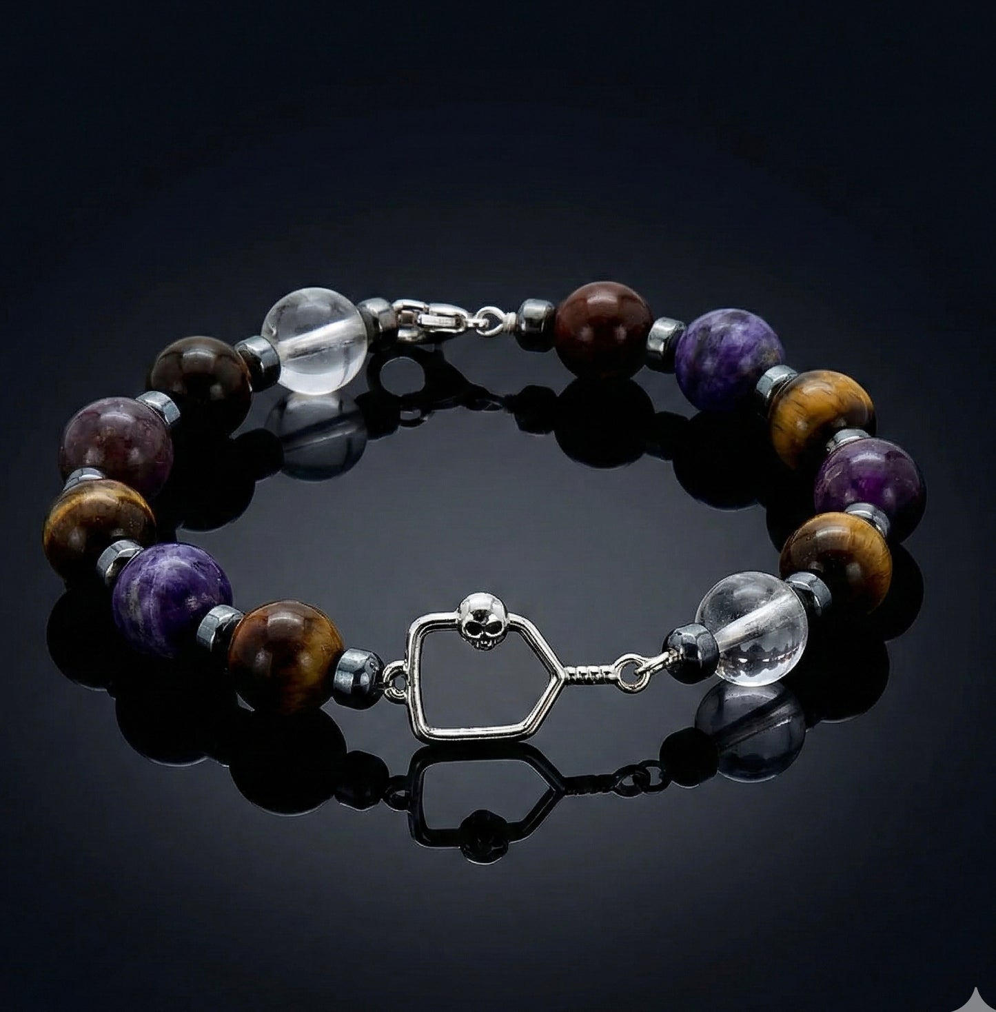 Pickleball Charm and Beads Bracelet